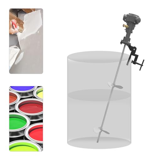 50 Gal Pneumatic Mixer 1/2 HP Electric Mixing Equipment 2000 RPM Electric Pneumatic Paint Mixer Heavy Duty Industrial Painting Ink Mixer 3.27ft 304 Stainless Steel Mixing Device