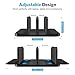 OMOTON Vertical Laptop Stand [Updated Double Version], Desktop Aluminum Mac Book Stand with Adjustable Dock Size, Fits All Mac Book, Surface, Chrome Book and Gaming Laptops (Up to 17.3 inch) (Black)