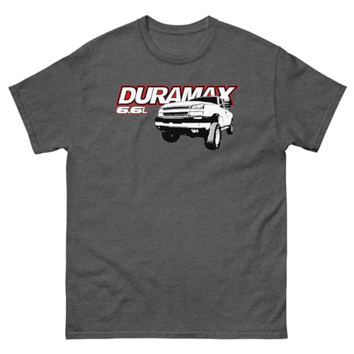 LBZ Duramax T-Shirt 6.6l Mens LLY Diesel Truck Shirt with Cateye 2500 Dark Heather