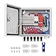 VEVOR PV-Combiner-Box, 6-String, Solar-Combiner-Box mit 10 A Nennstromsicherung, 63 A Leistungsschalter, Blitzableiter und Solaranschluss, Stahlgehäuse für On-/Off-Grid-Solarpanelsystem, IP65