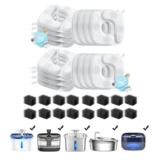 Veken Cat Fountain Replacement Filters 16-Pack