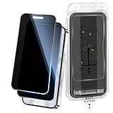 antalink 対応 iPhone 17 ガラスフィルム 360°覗き見防止・ガイド枠付き・2枚セット 10H強化ガラス 耐衝撃 飛散防止 貼り付け簡単 自動吸着 気泡ゼロ アイフォン17 用 保護フィルム スクラッチ防止 黒縁あり