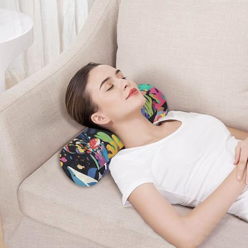 Almohada cilíndrica de espuma viscoelástica con funda lavable miniatura 5