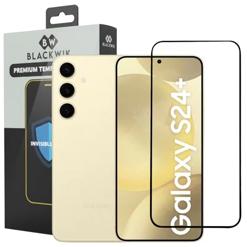 Image of Blackwik Tempered Glass Screen Protector for Samsung Galaxy S24 Plus 5G with Edge-To-Edge Protector Coverage | Easy Installation Kit (Black)