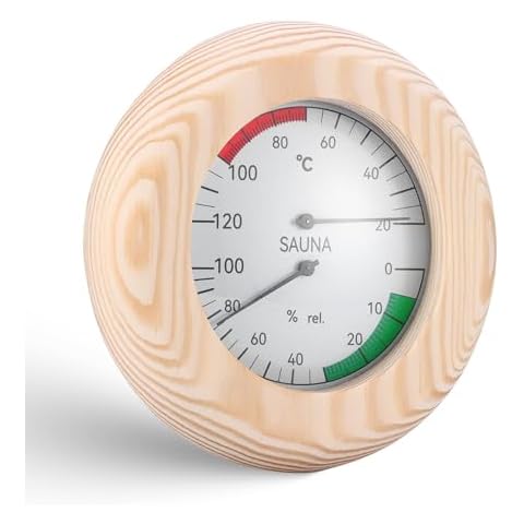 Wooden Thermo-Hygrometer for Sauna Cover