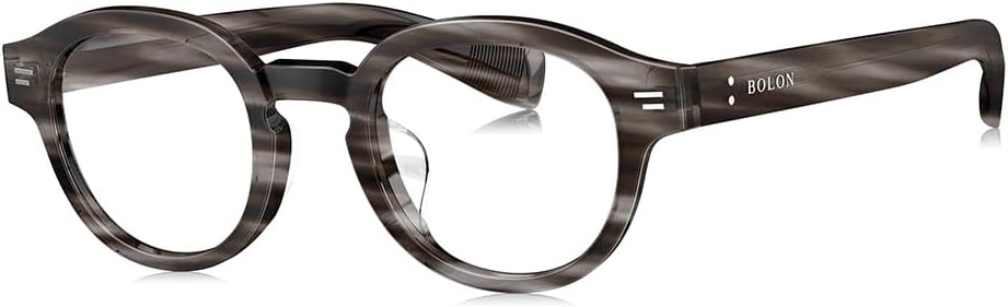 BOLON Oval Prescription Eyeglass Frames for Men Women Teens BJ3200 Kyobashi 48mm, Exclusive Eyewear Brand of EssilorLuxottica