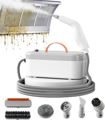 Image of 10 in 1 Steam cleaner for home 1200W & 10s Heat up 750 ml Water tank Handheld for Deep Cleans Floor, Grout, Car, Carpet and chimney Grease window kitchen bathroom