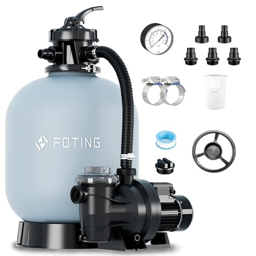 FOTING 16" Sand Filter Pump for Above Ground Pool with Timer