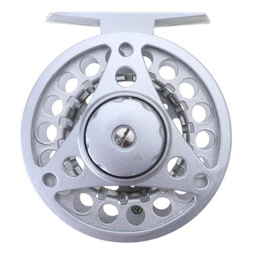 Carrete de pesca con mosca sin enredos cuerpo de aluminio 2+1BB