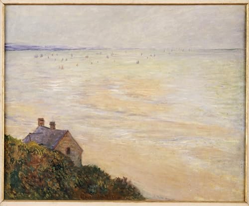 Affiche art Monet cabane marée basse Trouville décoration murale 60x90