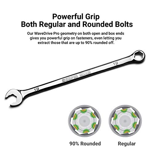 Image of Capri Tools 1 /2 in. WaveDrive Pro Combination Wrench for Regular and Rounded Bolts