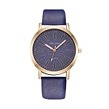 Voylansi Reloj de pulsera para mujer, correa de silicona, reloj de cuarzo, reloj de pulsera para hombre, azul, One Size