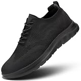 Mens Oxfords Business Shoes Fashion Mesh Lightweight Soft Sole Casual Dress Walking Work Sneakers Comfortable Black -  Mevlzz