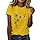 Tee Shirt Femme 2025 Été T-Shirt à Manches Courtes Col Rond Imprimé Tournesol Grande Taille T Shirts Ample Graphic Hauts Décontractés (Yellow, L)