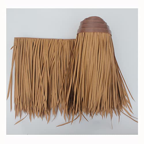 Rotolo di paglia artificiale, 0,5 x 1 m, in PVC, per decorazione di tetti e padiglioni in legno, ignifugo, giallo, 0,5 x 10 m