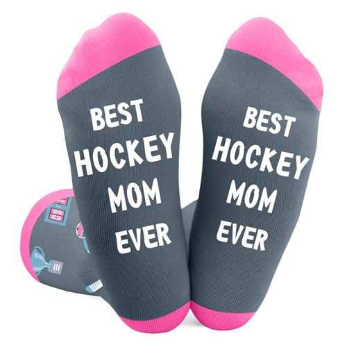 Wixelon Hockey Mom Gifts for Women,Birthday Gifts for Mom Mama Mother Gift Ideas,Best Sports Hockey Lovers Players Moms Socks for Mothers Day Valentines Day Christmas Stocking Stuffers