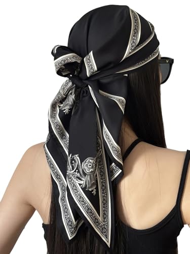 Yesangle Head Scarf Triangular Scarf Satin Belt Wrap Hairscarf Fashion Scarves Hair Wrapping Scarfs Night Sleeping Headscarf for Women B05-01