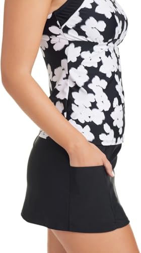 ELLEN TRACY Womens 2 Piece Lightweight Tankini Swimsuit Set3