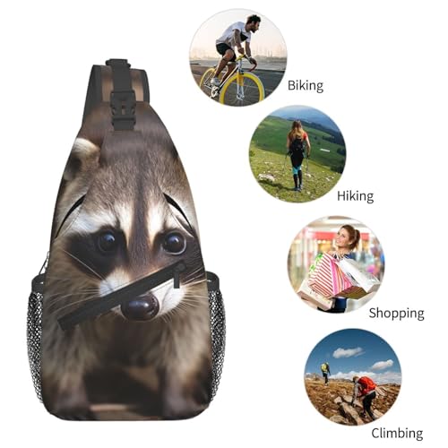 Bolso Cruzado Cub Raccoon para Hombre y Mujer miniatura 6