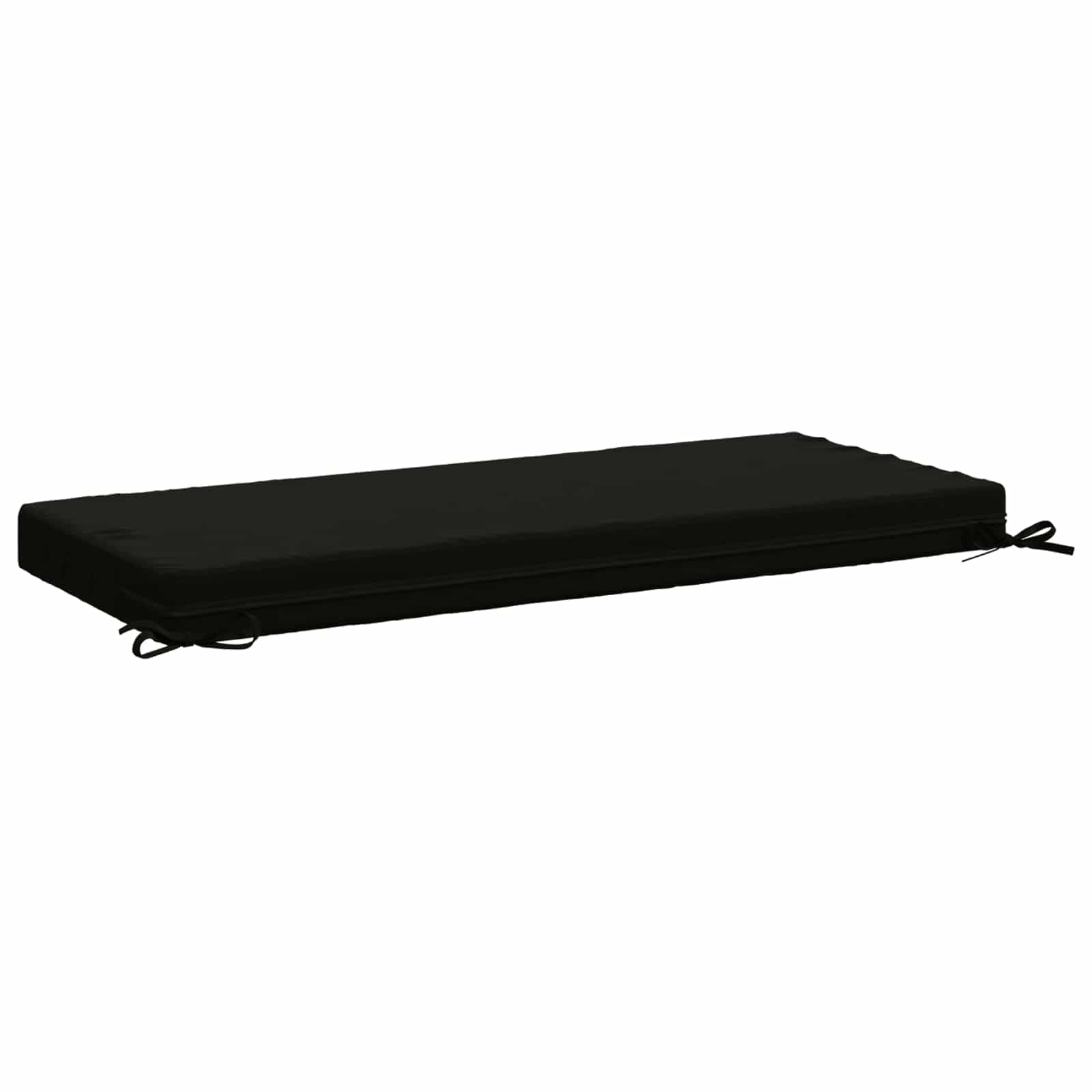vidaXL Cuscino per panchina SOEST 100% Poliestere Nero 120 x 50 x 8 cm
