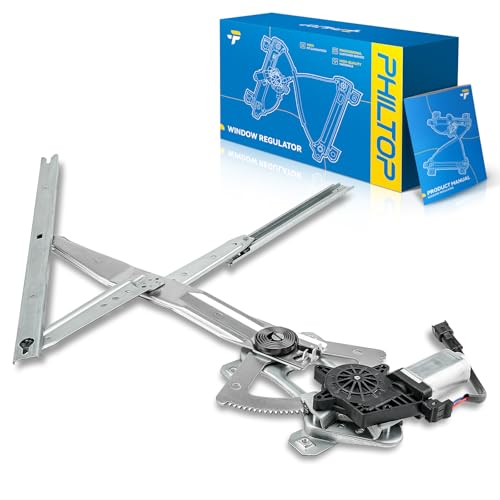 Image of PHILTOP 748-180 Front Left Driver Side Power Window Regulator and Motor Assembly Fit for Ford Super Duty F-250,F-350,F-450,F-550,Ford Excursion,F-650,F-750,2 Pins