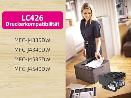 NEXTPAGE LC426 LC-426 Ink Cartridges Compatible with Brother LC 426 for Brother MFC-J4335DW MFC-J4340DW MFC-J4535DW MFC-J4540DW Printer (1BK 1C 1M 1Y) - Image 3