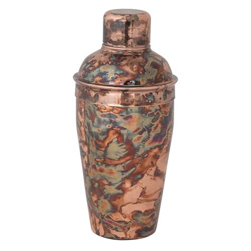 Creative Co-Op 16-Ounce Oxidized Stainless Steel Cocktail Shaker, Copper Finish