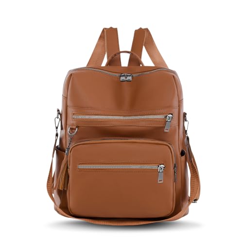 Aucuu Mochila Cartera para Mujer, Mochila de Mujer, Ligero Antirrobo Mini Mochila, Bolsa de Viaje Casual, Mochila de Escuela Bolsa de Hombro, Mochila de Viaje Linda para Niñas (Marrón) Aucuu Mochila Cartera para Mujer, Mochila de Mujer, Ligero Antirrobo Mini Mochila, Bolsa de Viaje Casual, Mochila de Escuela Bolsa de Hombro, Mochila de Viaje Linda para Niñas (Marrón)