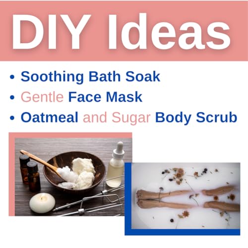 Aveia coloidal em pó 473 ml | Aveia orgânica sem perfume para banhos, sabonetes e cuidados com a pel