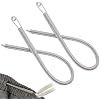 2 PCS Spring Drawstring Needle Threader,DIY Rope Threader Clip,Drawstrings Replacement with Easy Threaders,Drawstring Threader Tool Set,for Drawstring Replacement for Hoodies,Pants