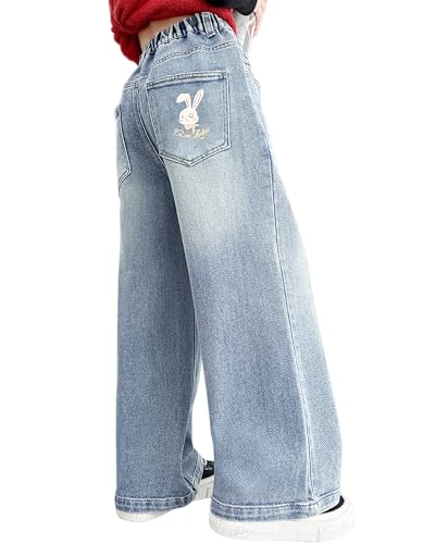 Vaqueros Niñas Rolanko en Azul con Cintura Elástica de Moda
