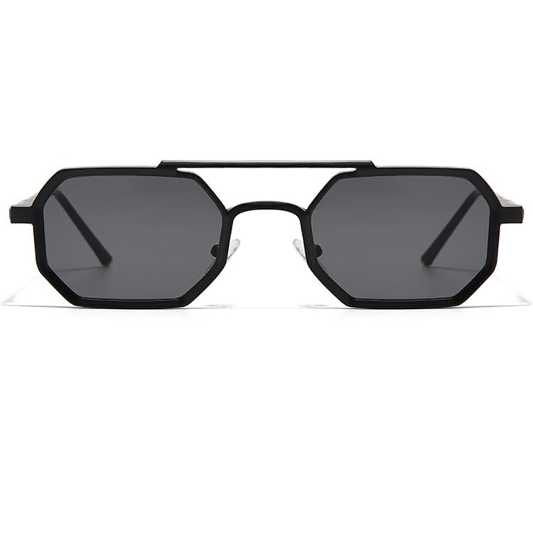 bullabulling Retro Small Square Sunglasses Mens Pilot Metal Frame Sun Glasses Comfort Punk Shades Men