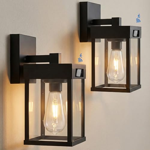 Solar Wall Light Outdoor Dusk to Dawn Solar Porch Light Wall Sconce Lantern