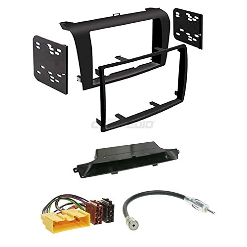 Carmedio Mazda 3 03-08 2-DIN Autoradio Einbauset in original Plug&Play Qualität mit Antennenadapter Radioanschlusskabel Zubehör und Radioblende Einbaurahmen schwarz
