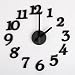 DIY Design Art Foam Sponge Digit Wall Clock (Black)