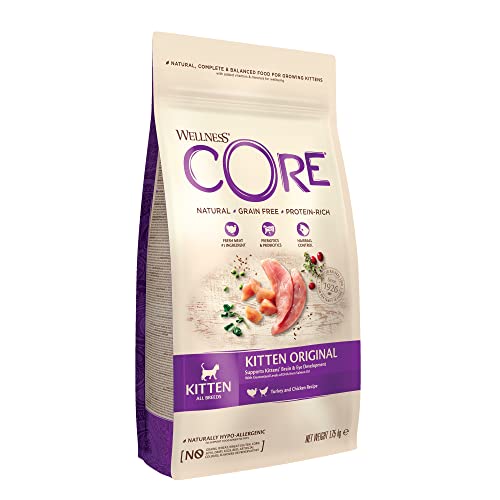 Wellness CORE Chaton 1,75 kg, Poulet/Dinde – Croquettes pour Chatons, sans Céréales, Naturelles, Hypoallergénique, Riche en protéines, À Haute Teneur en...