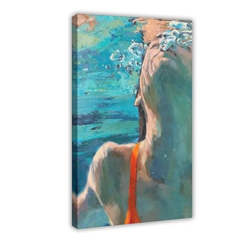 Poster de plongee sur toile cadeau ideal de decoration chambre