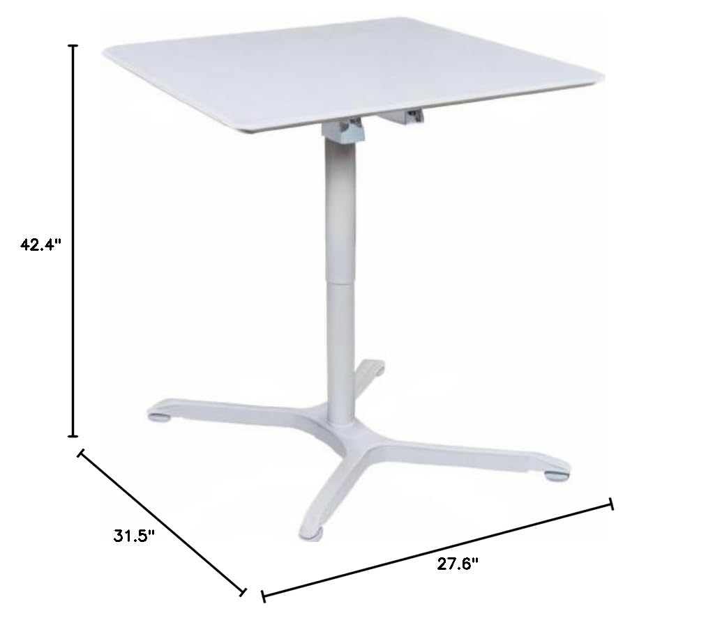 LUXOR LX-PNADJ-36SQ 36" Pneumatic Height Adjustable Square Table