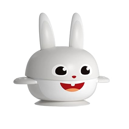 GUCHIGU Meal Bowl with Spoon & Fork Set for Baby/Toddler/Kids | Microwave Safe, Anti Skid, Portable, Unbreakable Baby Feeding Utensil | 1 Bowl, 1 Fork and 1 Spoon | 3 Pcs (Grey)