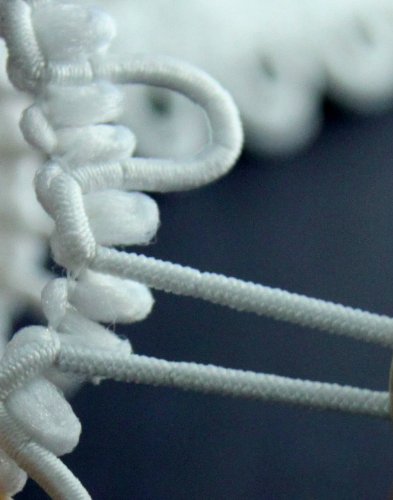 Nakpunar 12" White Elastic Button Loops - Adjacent #TOP4