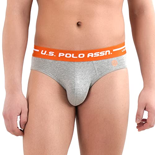 Image of U.S. Polo Assn. Men Logo Waistband Cotton Stretch IYAH Briefs - Pack of 2