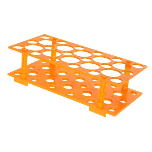 KICHOUSE Rack Lab Tube Racks Laboratory Equipment Test Tube Rack Test Tube Holder Rack Laboratory Tube Rack Test Tube Storage Organizer Sample Tube Rack Pp Orange