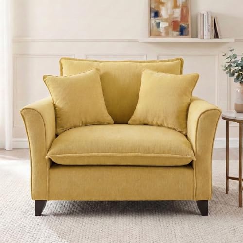 Sillón Chenille Plegable Amarillo