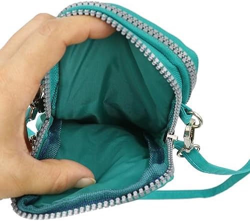 Miniatura 3 de ZGMYC Bolsa de 3 capas para teléfono celular, bolso de pulsera impermeable deportivo para el hombro, cartera