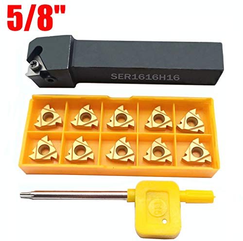 ASZLBYM 5/8" 3/4" Lathe Tool Threading Insert Turning Tool Holder SER1616H16 SER2020K16 SER2525M16