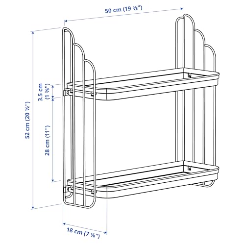 Étagère murale noir ProTuning Apotekare 50x52 cm pour rangement - 7