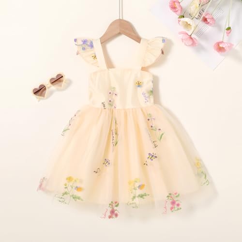 YOUNGER TREE Toddler Girl Tutu Dress Tulle Summer Dresses Party Princess Sundress for 1-6Y2