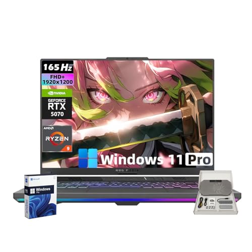 Image of ASUS ROG Strix G16 Gaming Laptop, AMD Ryzen 9 HX 8940HX (Up to 5.3 GHz), NVIDIA GeForce RTX 5070 Ti, 16 inch 165Hz 300 nits Display, Anti-Glare, WiFi 6E, Backlit KB, Win11 Pro (64GB DDR5 | 8TB SSD)
