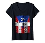 Photo Gallery donna puerto rico boricua boricua boricua colori bandiera edition maglietta con collo a v Photo Gallery donna puerto rico boricua boricua boricua colori bandiera edition maglietta con collo a v