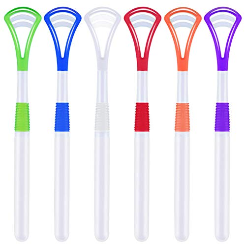 Paquete de 6 raspadores de lengua para adultos y niños Limpiador de...